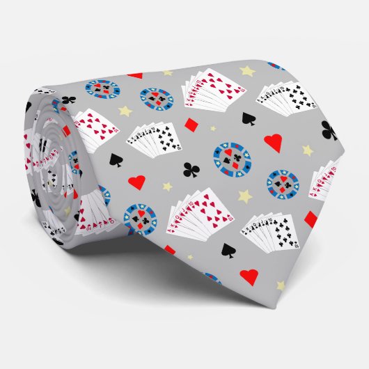 Poker met flair in Las Vegas Stropdas (Opgerold)