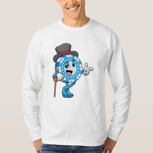 Poker met pokerchips t-shirt (Voorkant)