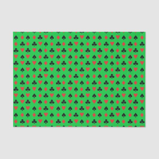 Poker Mini Kaart Kostuums Tissuepapier (Voorkant)