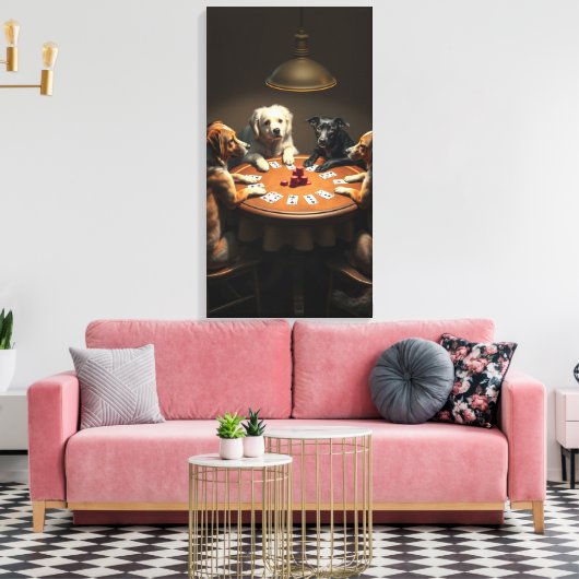 Poker Nacht Canvas Afdruk (Insitu (Woonkamer))