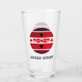 Poker nacht rood zwart personaliseerbaar glas (Achterkant)