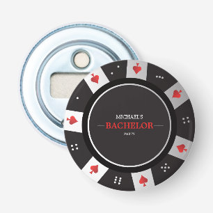 Poker Nacht Verlovingsfeest Las Vegas Casino Button Flesopener