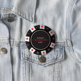 Poker Nacht Verlovingsfeest Las Vegas Casino Ronde Button 7,6 Cm