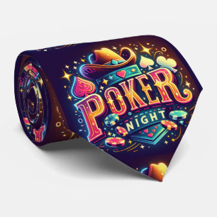 Poker nachttekst en cowboy Pet Stropdas