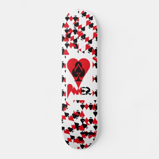 POKER NEW ORIGINAL pixelat by Masanser Persoonlijk Skateboard (Voorkant)