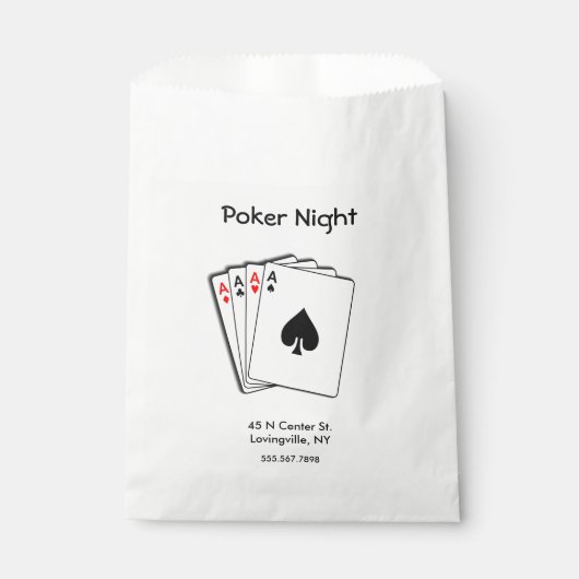 Poker Night Aces Bedankzakje (Voorkant)