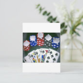 Poker Night Briefkaart (Staand voorkant)