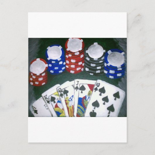 Poker Night Briefkaart (Voorkant)