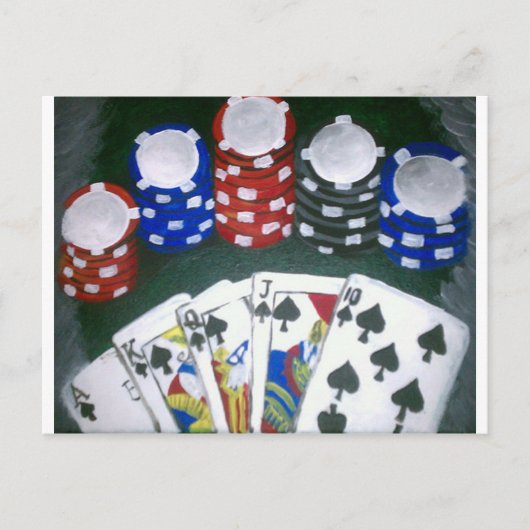 Poker Night Briefkaart (Voorkant)