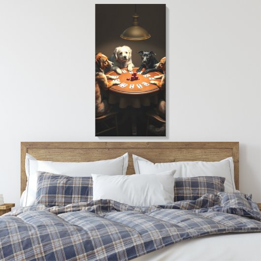 Poker Night Canvas Afdruk (Insitu (Slaapkamer))