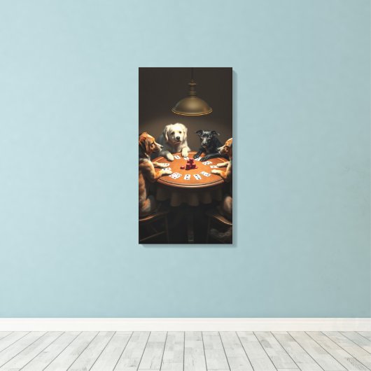 Poker Night Canvas Afdruk (Insitu (Houten vloer))