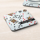 Poker Night Card Game Cork Onderzetters (Linkerzijde)