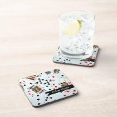 Poker Night Card Game Cork Onderzetters (Rechterzijde)