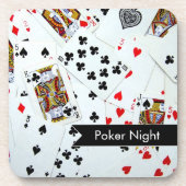 Poker Night Card Game Cork Onderzetters (Voorkant)