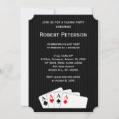 Poker Night Casino Bachelor Party Custom Invitae Kaart (Achterkant)