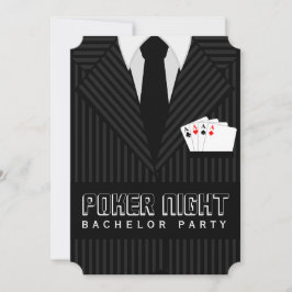 Poker Night Casino Bachelor Party Custom Invitae Kaart