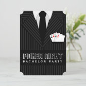 Poker Night Casino Bachelor Party Uitnodigingen op (Staand voorkant)