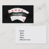 Poker Night Chubby Visitekaartje nodigt uit (Voorkant / Achterkant)