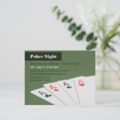 Poker Night Housewarming Party Uitnodigingen (Staand voorkant)
