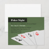 Poker Night Housewarming Party Uitnodigingen (Voorkant / Achterkant)