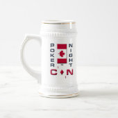 Poker Night in Canada Beer Stein Mok - voor/achter (Links)