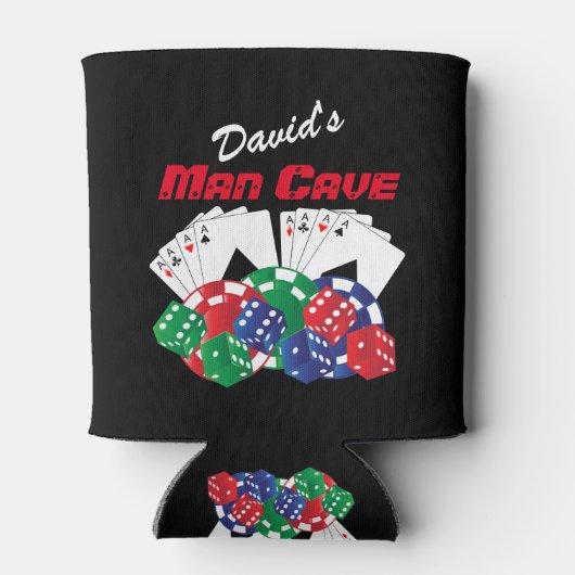 Poker Night in de Man Cave Blikjeskoeler (Achterkant)