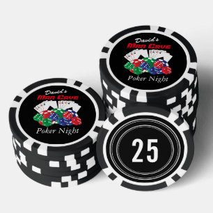 Poker Night in de Man Cave Chips