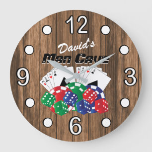 Poker Night in de Man Cave on Wood Grote Klok