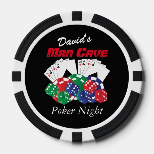 Poker Night in de Man Cave Poker Chips (Voorkant)