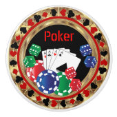 Poker Night in het casino Keramische Knop (Voorkant)