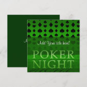 Poker Night Invitation Kaart (Voorkant / Achterkant)