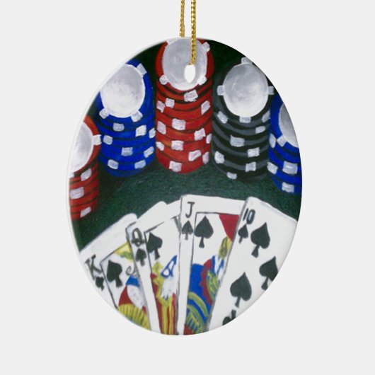 Poker Night Keramisch Ornament (Rechts)