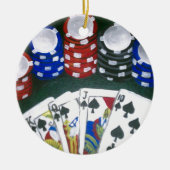 Poker Night Keramisch Ornament (Voorkant)