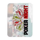 Poker Night met speelkaarten en pokerchips Magneet (Verticaal)