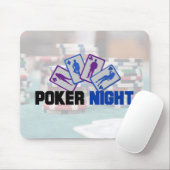 Poker Night met speelkaarten en pokerchips Muismat (Met muis)