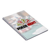 Poker Night met speelkaarten en pokerchips Notitieboek (Rechterzijde)