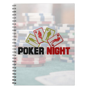 Poker Night met speelkaarten en pokerchips Notitieboek