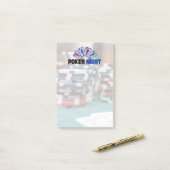 Poker Night met speelkaarten en pokerchips Post-it® Notes (Op bureau)