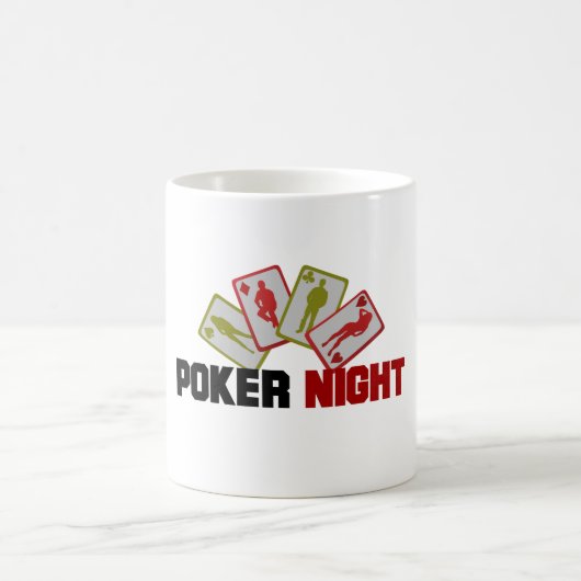 Poker Night met speelkaarten Koffiemok (Center)