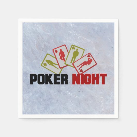 Poker Night met speelkaarten Servet (Voorkant)