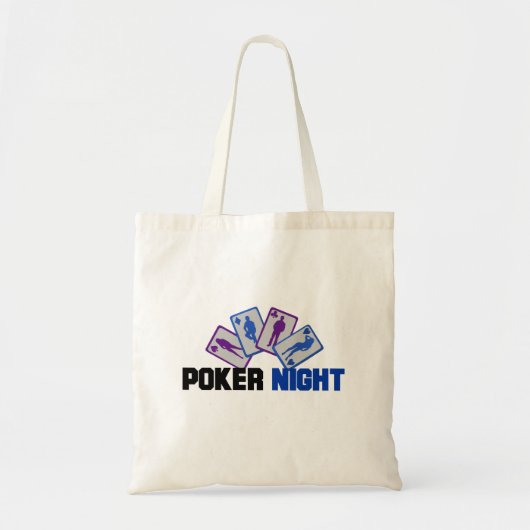 Poker Night met speelkaarten Tote Bag (Voorkant)