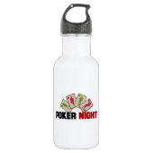 Poker Night met speelkaarten Waterfles (Voorkant)