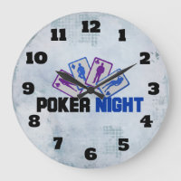 Poker Night met spelkaart in blauw en Paars