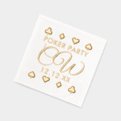 Poker Night Monogram Bachelor Party Folie Servette Folie Servetten (Links)