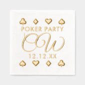 Poker Night Monogram Verlovingsfeest Folie Servett Folie Servetten (Voorkant)