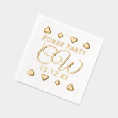 Poker Night Monogram Verlovingsfeest Folie Servett Servetten (Links)