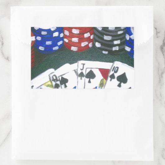 Poker Night Rechthoekige Sticker (Tas)