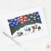 Poker Night Rechthoekige Sticker (Envelop)
