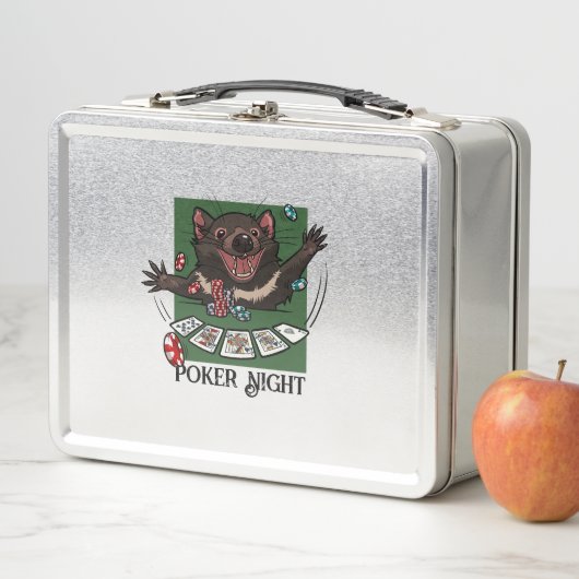 Poker Night Royal Flush Cartoon Tasmaanse duivel (In situ)