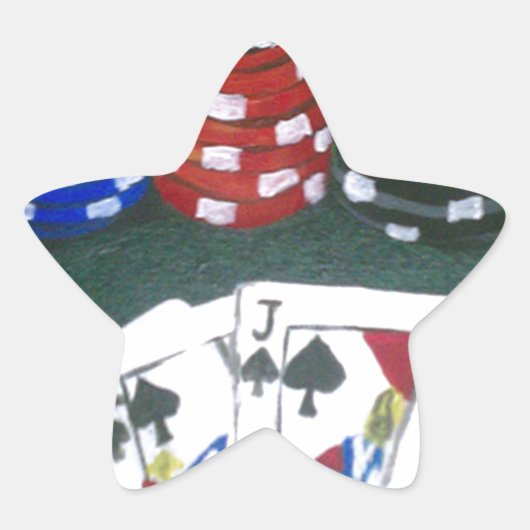 Poker Night Ster Sticker (Voorkant)